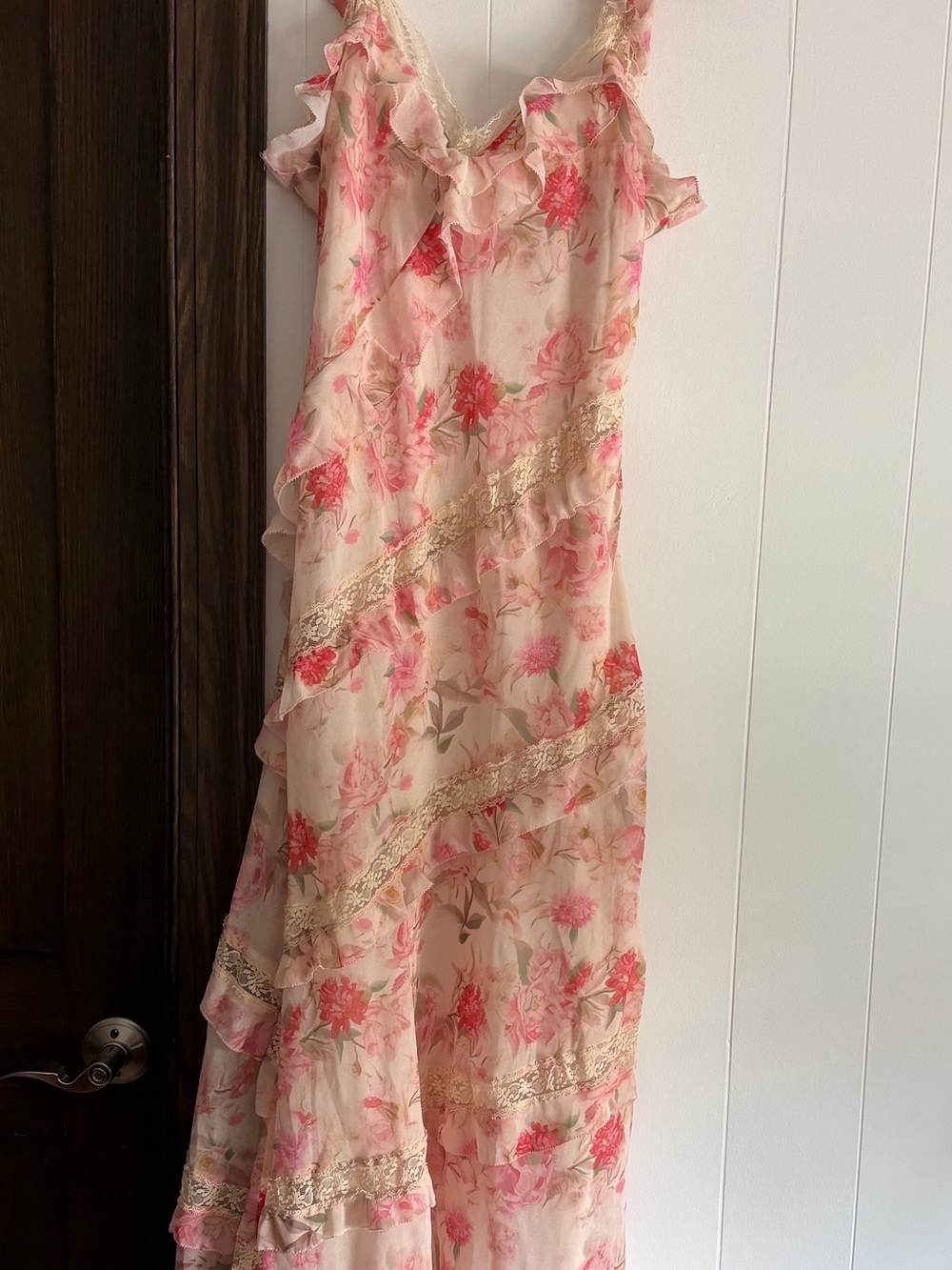 Vici Dewy Darling Ruffle Floral Maxi Dress
